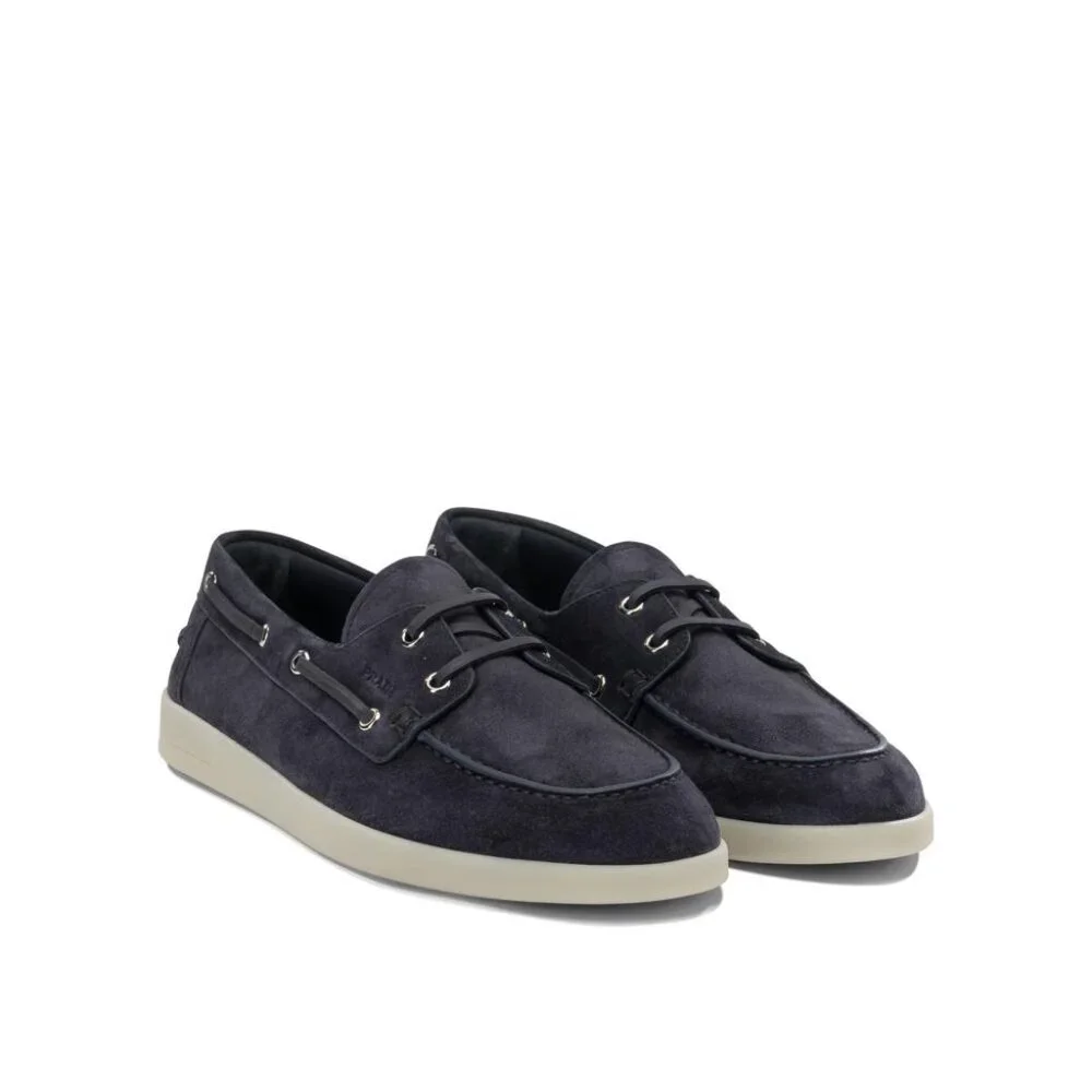 Prada Suede Lace-Up Loafers UK 8 Men - Picture 2 of 5